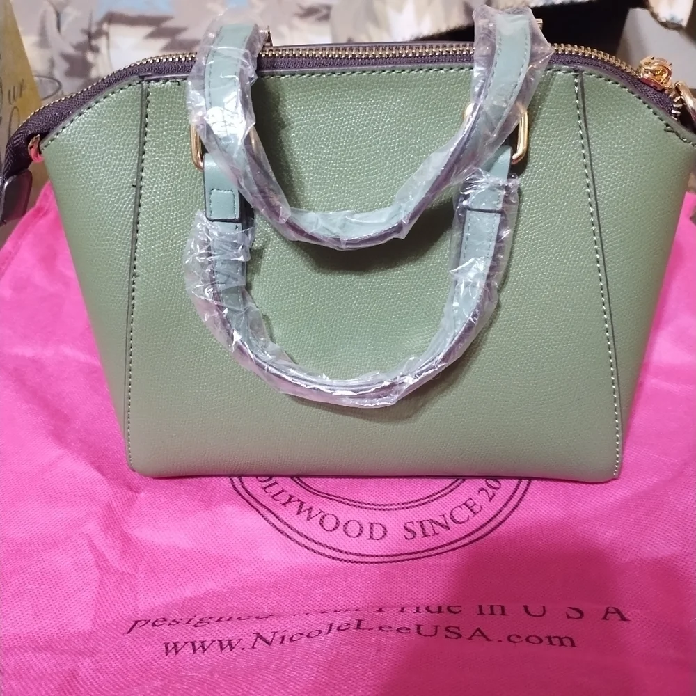 Nicole Lee Executive Collection Green Handbag